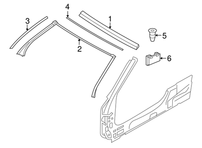 CAM KENAR ÇITASI SAĞ CHROM F12/F12LCI/F13 51767221308