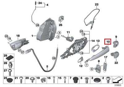 DIŞ KAPI KOLU SOL E90/E90LCI/E70 51217207539