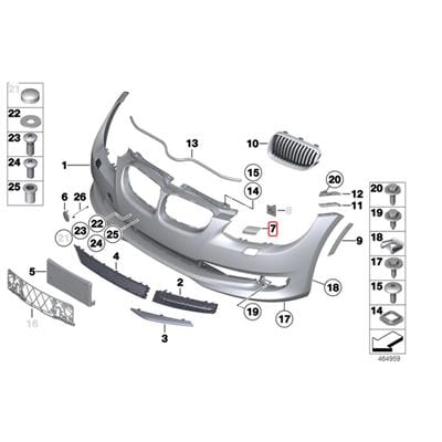 BMW FAR FİSKİYE KAPAK SAĞ E92LCI/E93LCI 61677253396