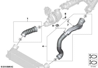 INTERCOOLER HORTUMU N57 / E90LCI/E92LCI