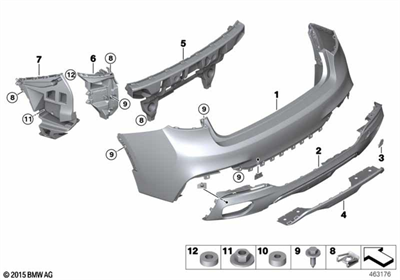 ARKA TAMPON ÇEKİ DEMİR KAPAK F16/X6 51128056540