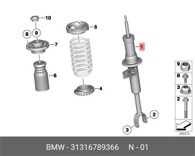 ÖN AMORTİSÖR SAĞ M SÜSPANSİYON F10