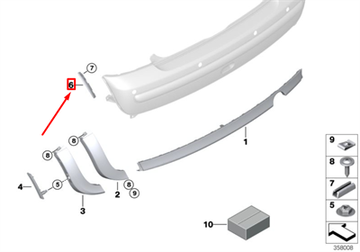 TAMPON BRAKETİ MİNİ COOPER/R ARKA 51121492924