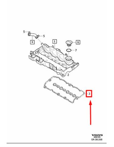 VOLVO ÜST KAPAK CONTASI (P3) (16-) (D4204TXX) 31461861