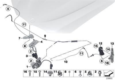 MOTOR KAPUT KİLİDİ ALT ŞALTERSİZ F25/F26 51237224883
