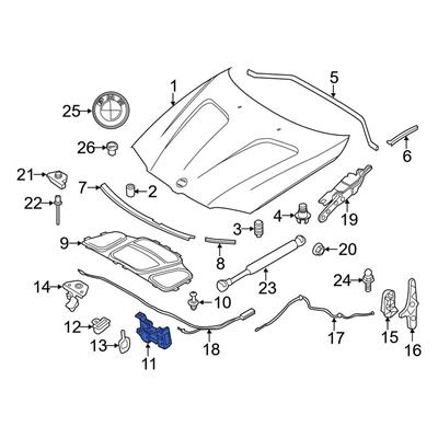 MOTOR KAPUT KİLİDİ ALT ŞALTERSİZ F25/F26 51237224883