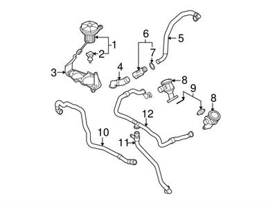 EGR HAVALANDIRMA HORTUMU M5/M6 E60/E60LCI/E63/E64