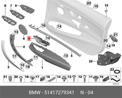 KAPI İÇ AÇMA KOLU E63/E64 51416974177