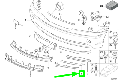 TAMPON IZGARASI SOL AÇIK E46 51117043495