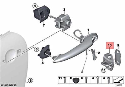 KAPI KİLİT KARŞILIGI MİNİ R55/R56/R57/R55LCI/R56LC 51217202485
