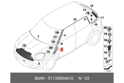 ÖN ÇAMURLUK SİNYAL MINI R60 51139804610