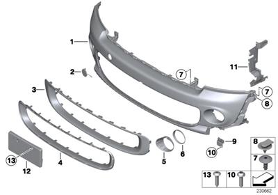 ÖN TAMPON ÇEKİ DEMİR KAPAK R55LCI/R56LCI/R57LCI 51117268745