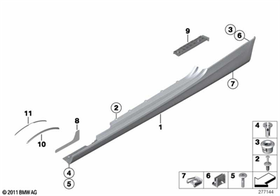 MAŞBİYEL KAPLAMASI SOL M E92/E92LCI/E93/E93LCI 51778045421