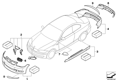 ÖN PANJUR SAĞ M PERFORMANCE E87/E87LCI 51710441920