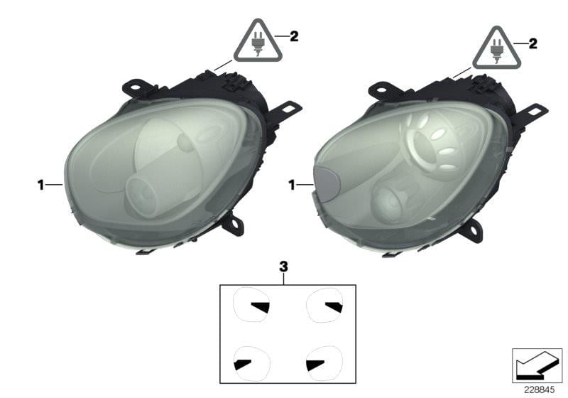 KOMPLE FAR SAĞ ADP.XENON R60/R61 63129807484
