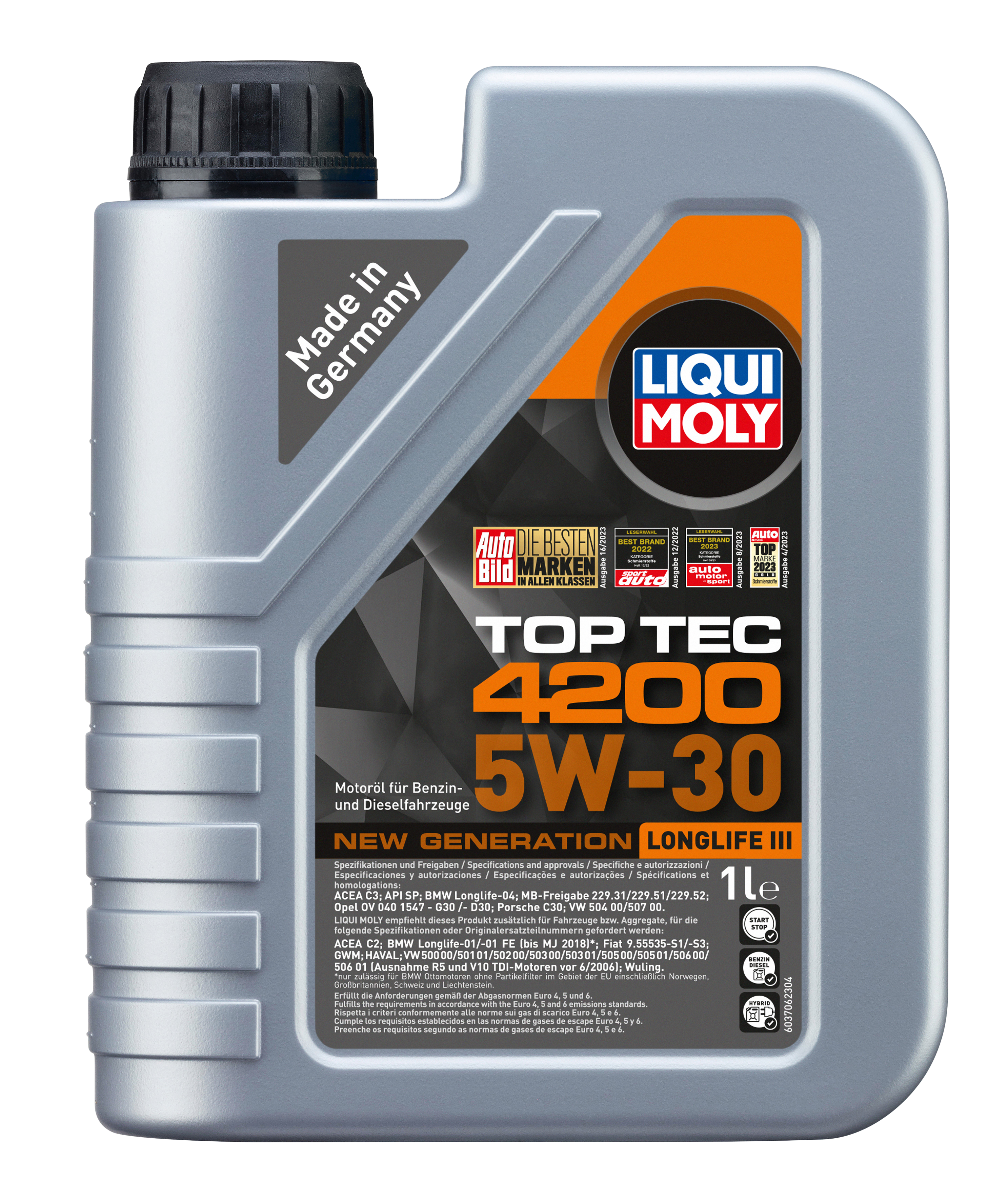 MOTOR YAĞI 5W30 (1 Litre) TOPTEC 4200 8972
