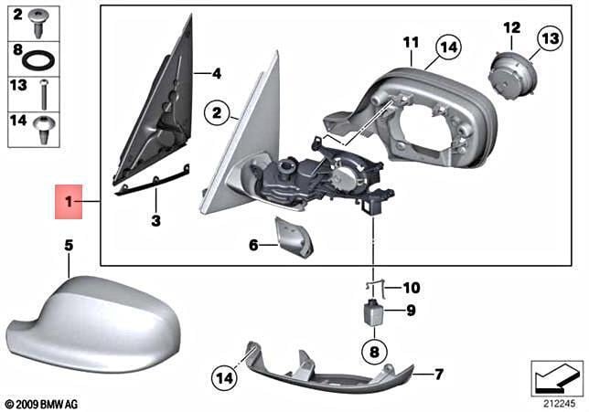 KOMPLE AYNA SAĞ E83LCI 51163455344