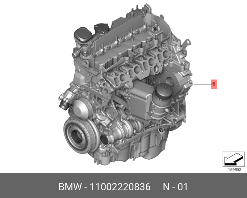 KOMPLE MOTOR N47D20C 11002220836