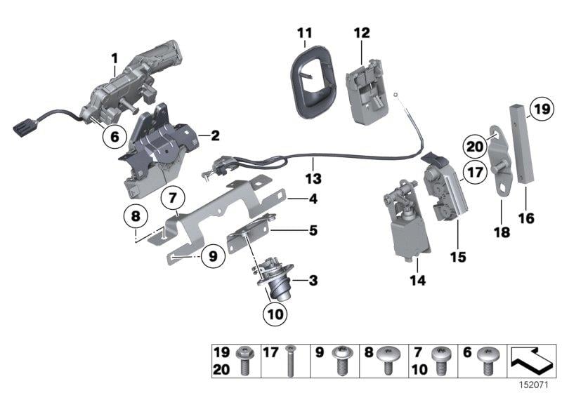 ARKA BAGAJ KAPAK KİLİT E87/E46/E90/E92/E60/E63