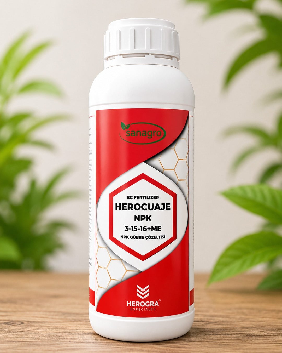 Sanagro Herocuaje NPK 3-15-16+ME EC Gübre Çözeltisi 1 L
