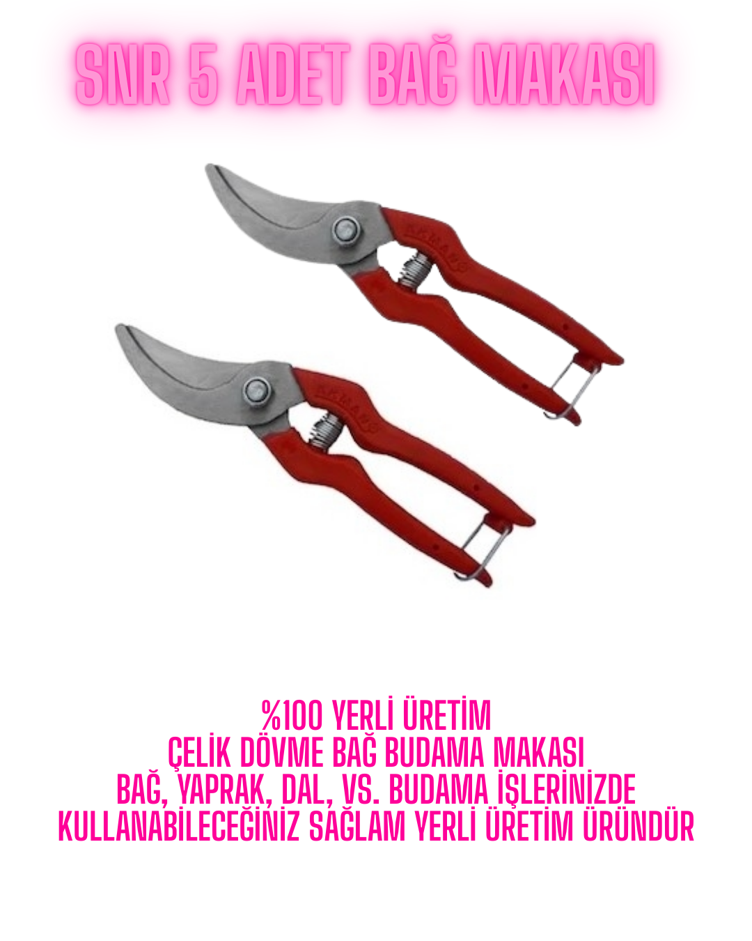 SNR BAĞ BUDAMA MAKASI (5 ADET)