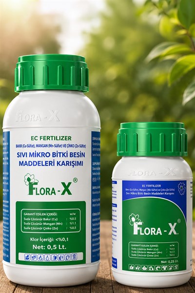 Flora-X Sıvı Mikro Bitki Besin Maddeleri Karışımı (Cu-Mn-Zn)
