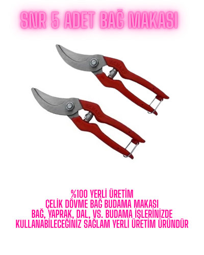 SNR BAĞ BUDAMA MAKASI (5 ADET)