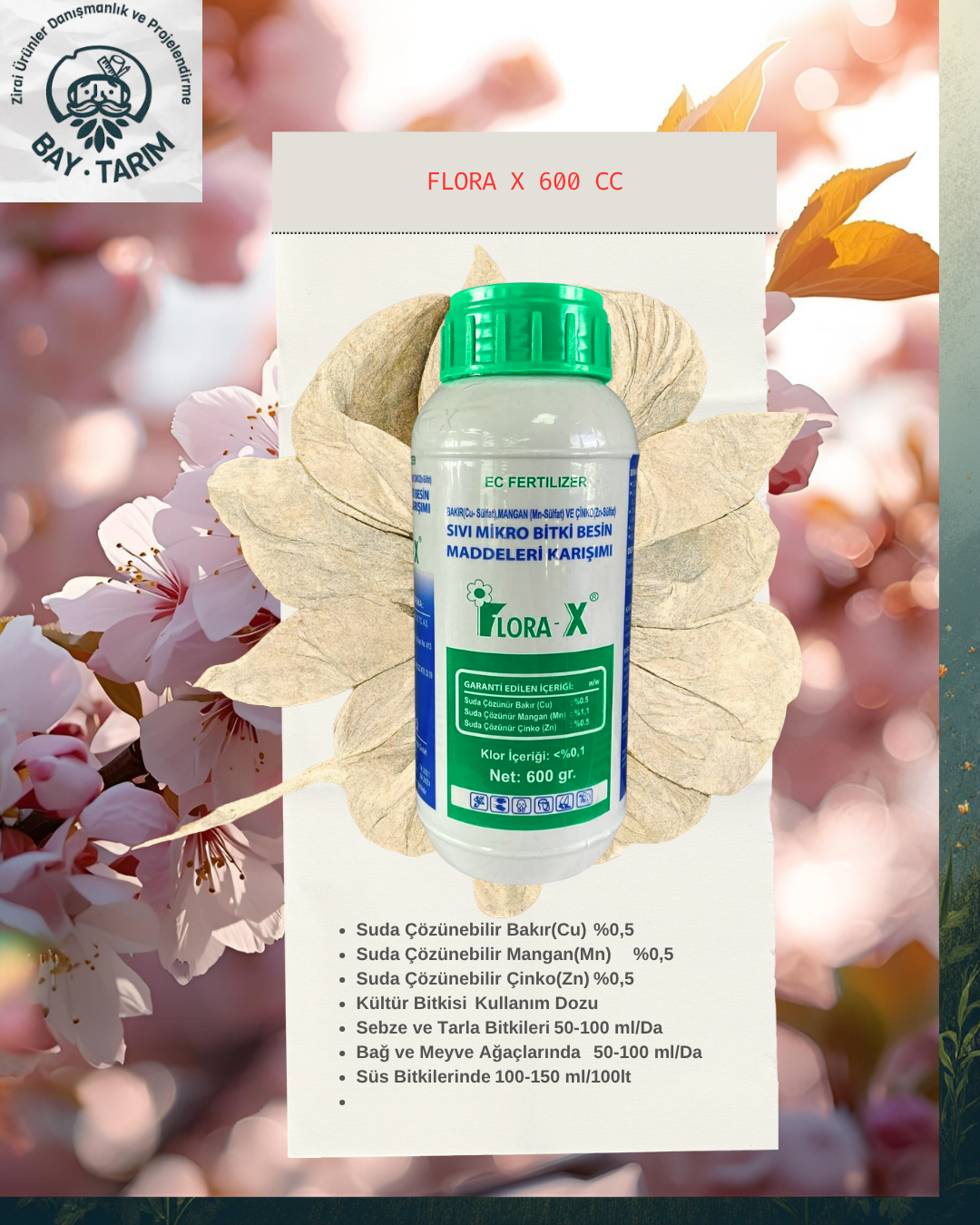FLORA X 600 CC (BİTKİ AKTİVATÖRÜ)