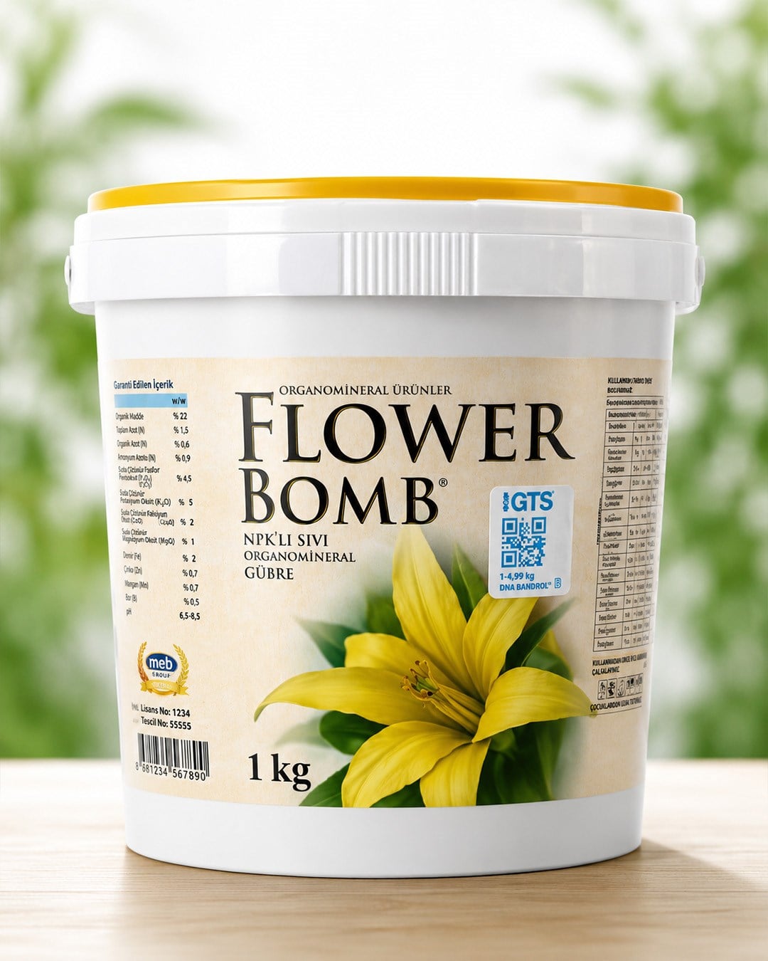 Flower Bomb Organomineral NPK Sıvı Gübre 1 kg