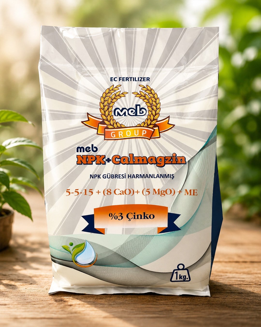 MEB NPK + Calmagzin 5-5-15 + (8 CaO) + (5 MgO) + ME EC Fertilizer 1 Kg