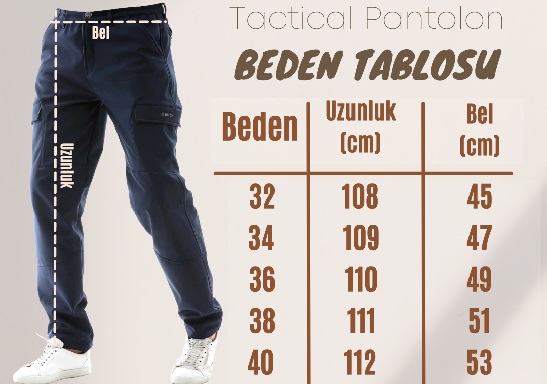 967030-031018-013 Ve Diğer Kışlık Pantolonlar Beden Tablosu