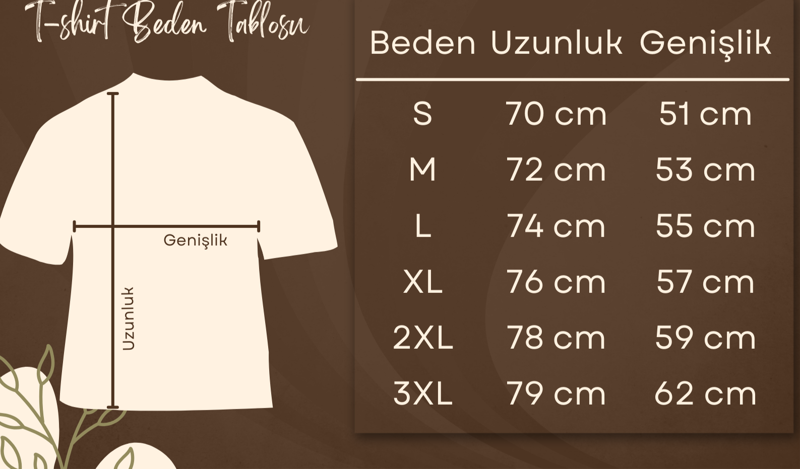 T-Shirt Beden Tablosu