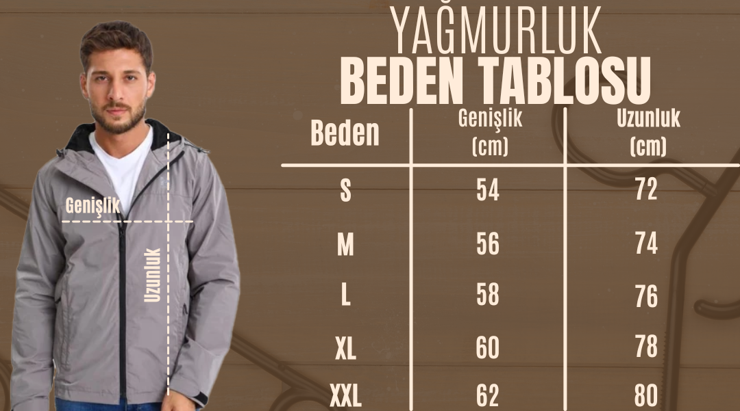 Yağmurluk Beden Tablosu