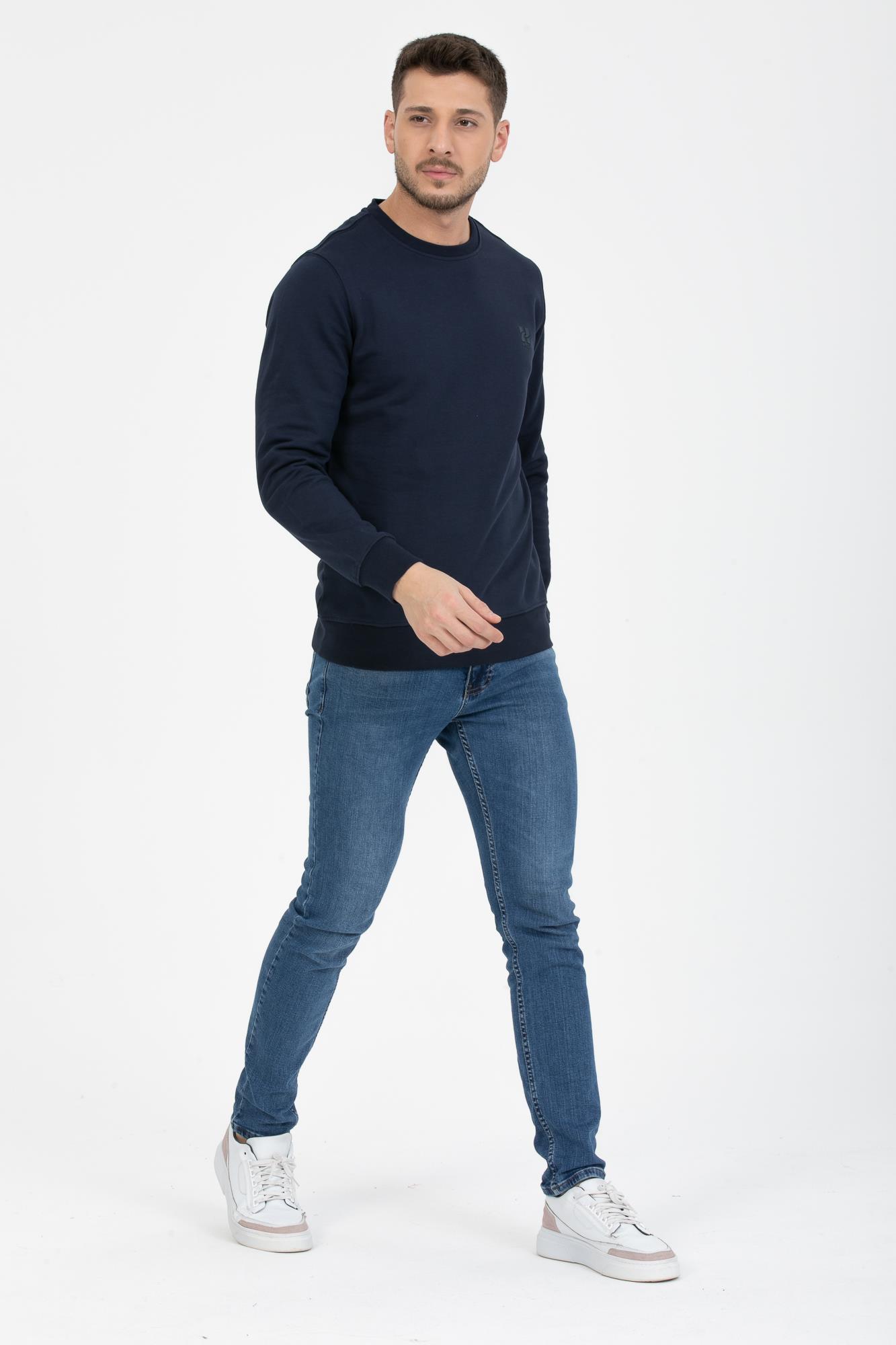3 İplik Bisiklet Diagonel Sweatshirt