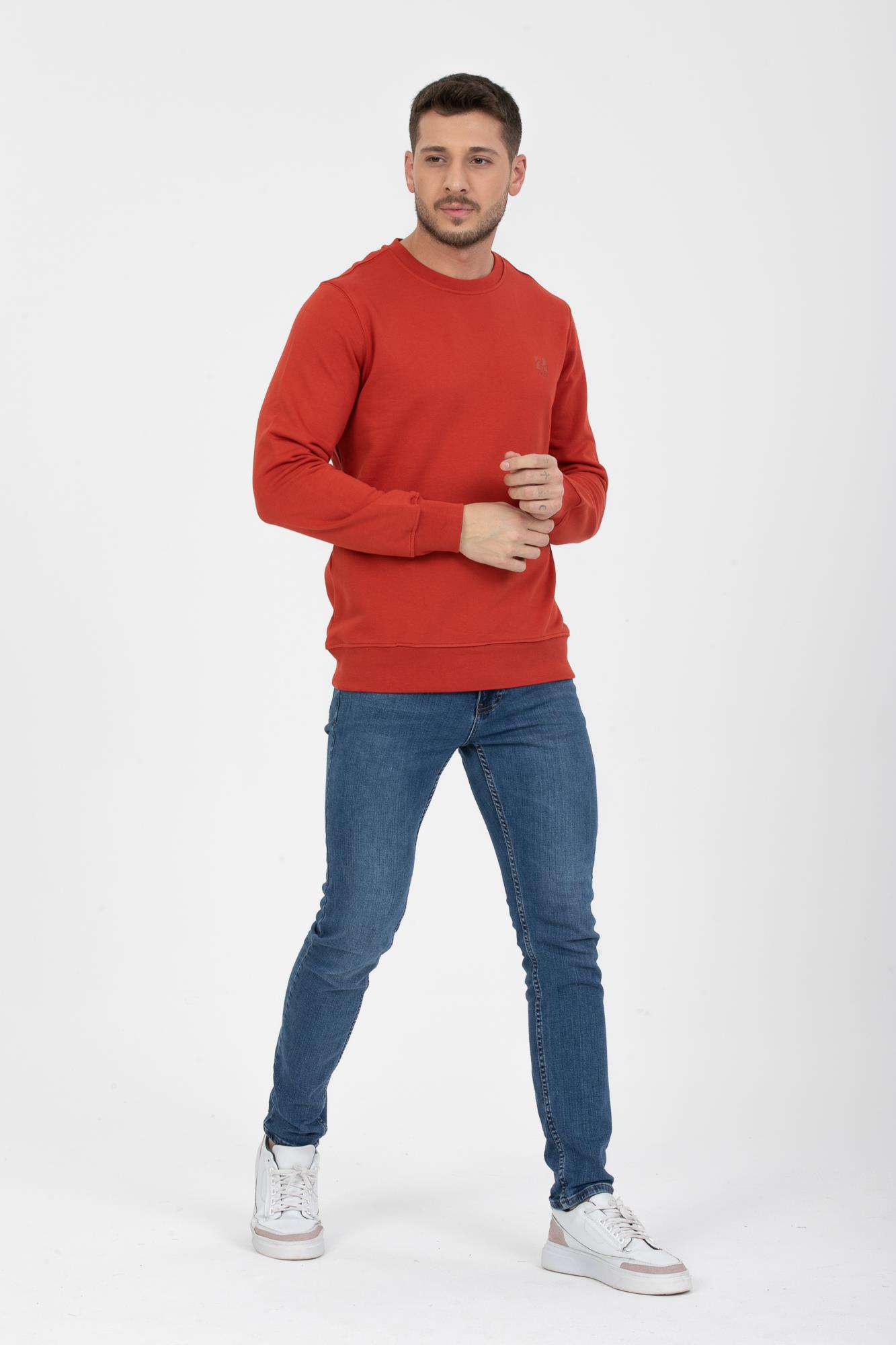 3 İplik Bisiklet Diagonel Sweatshirt