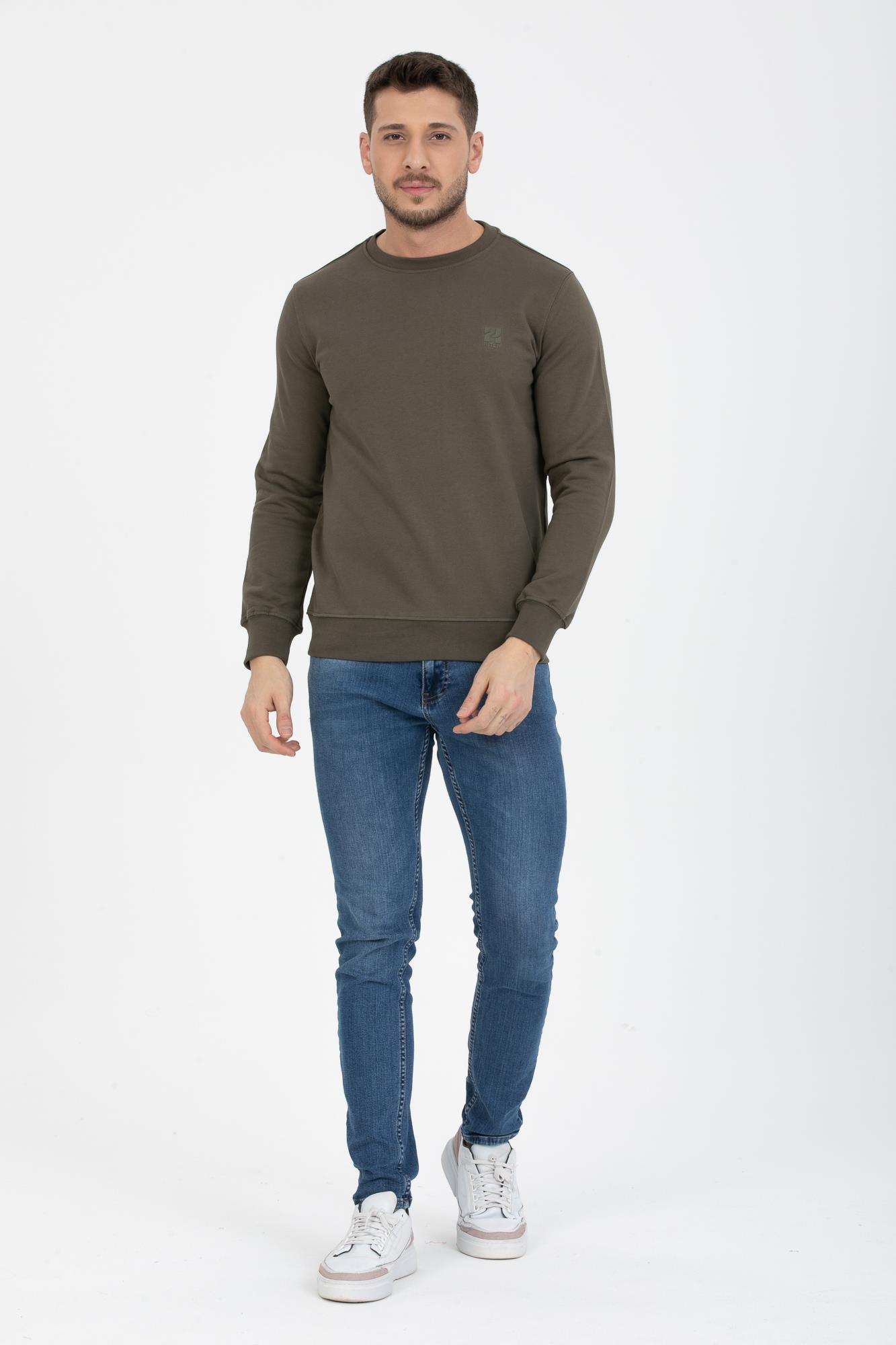 3 İplik Bisiklet Diagonel Sweatshirt