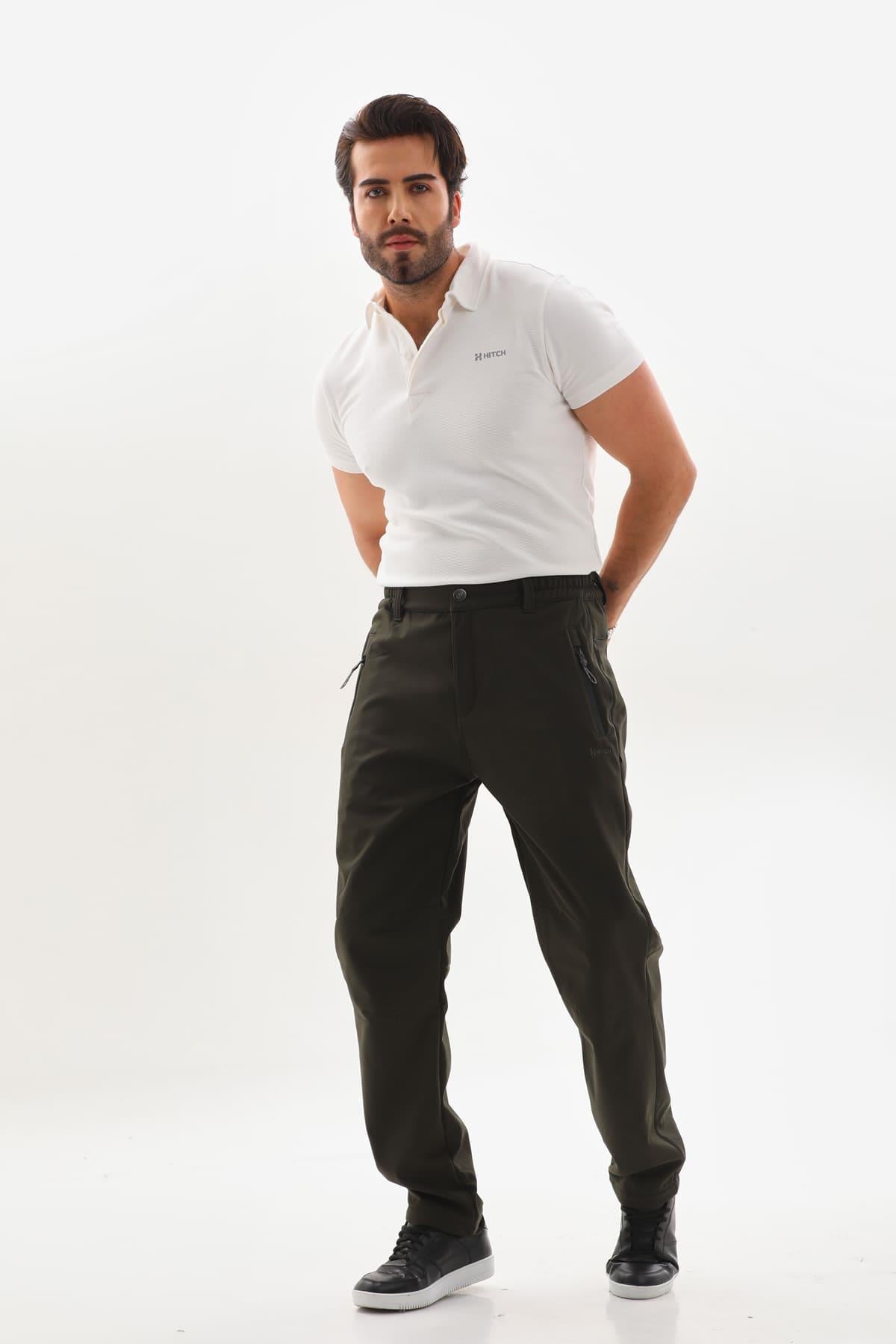 Düz Su Geçirmez Softshell Pantolon