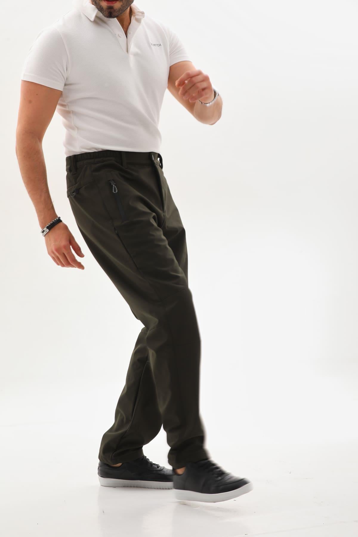 Düz Su Geçirmez Softshell Pantolon