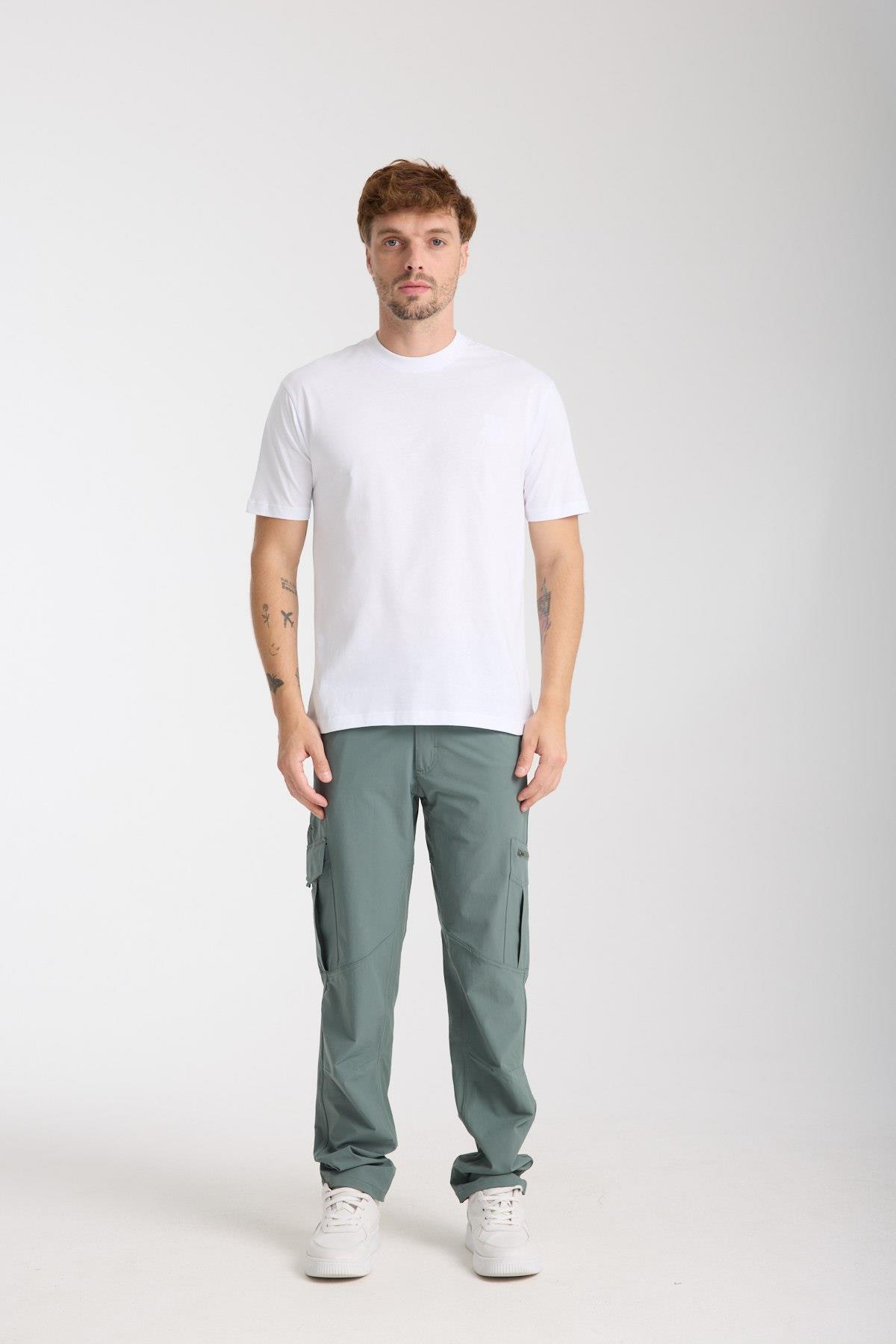 Erkek %100 Pamuk Relax Ayı Nakışlı T-Shirt