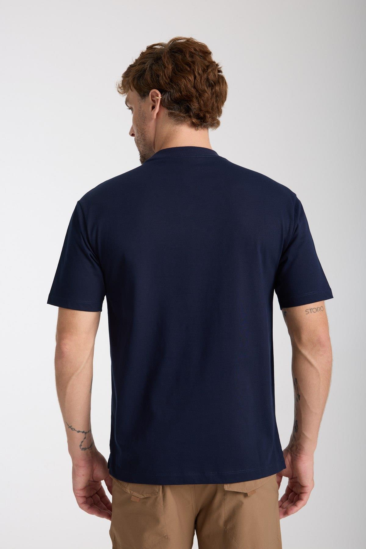 Erkek %100 Pamuk Relax Ayı Nakışlı T-Shirt