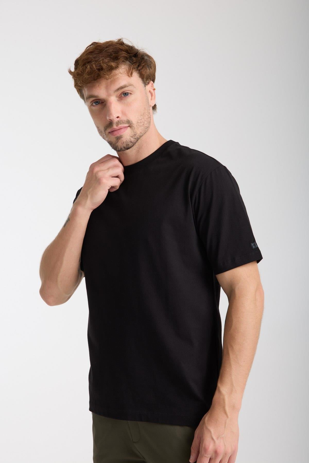 Erkek %100 Pamuk Relax Nakış Detaylı T-Shirt