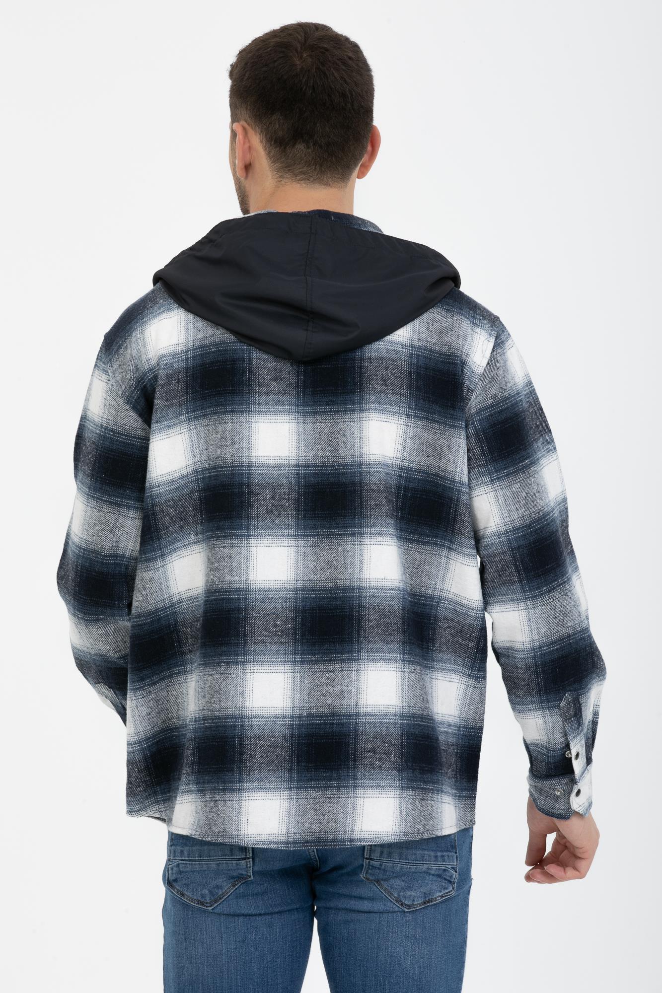 Sabit Kapşonlu Oduncu Gömlek