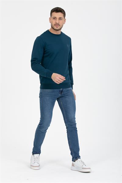 3 İplik Bisiklet Diagonel Sweatshirt