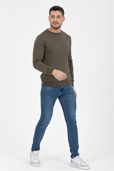 3 İplik Bisiklet Diagonel Sweatshirt