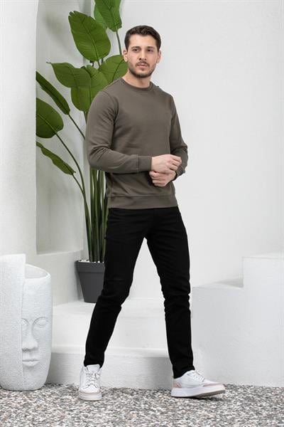 3 İplik Bisiklet Yaka Sweatshirt