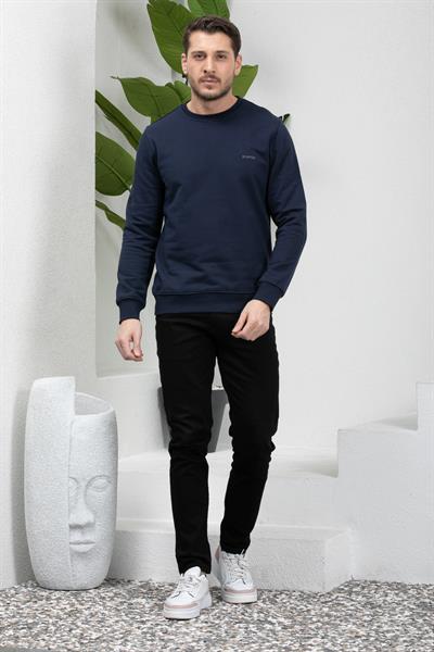 3 İplik Bisiklet Yaka Sweatshirt