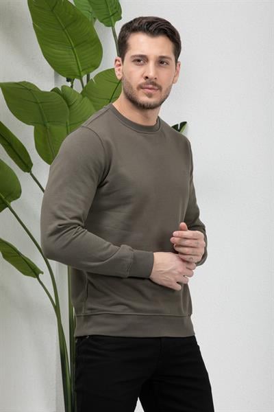 3 İplik Bisiklet Yaka Sweatshirt