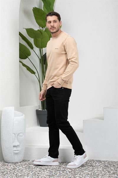 3 İplik Bisiklet Yaka Sweatshirt