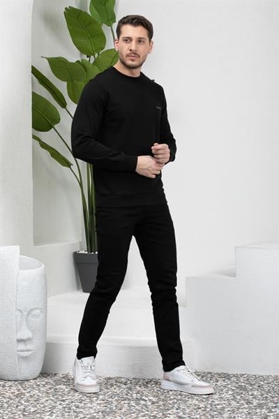 3 İplik Bisiklet Yaka Sweatshirt