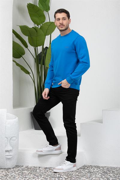 3 İplik Bisiklet Yaka Sweatshirt